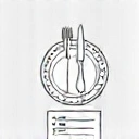 Icon representing a personalized meal plan with a plate and cutlery